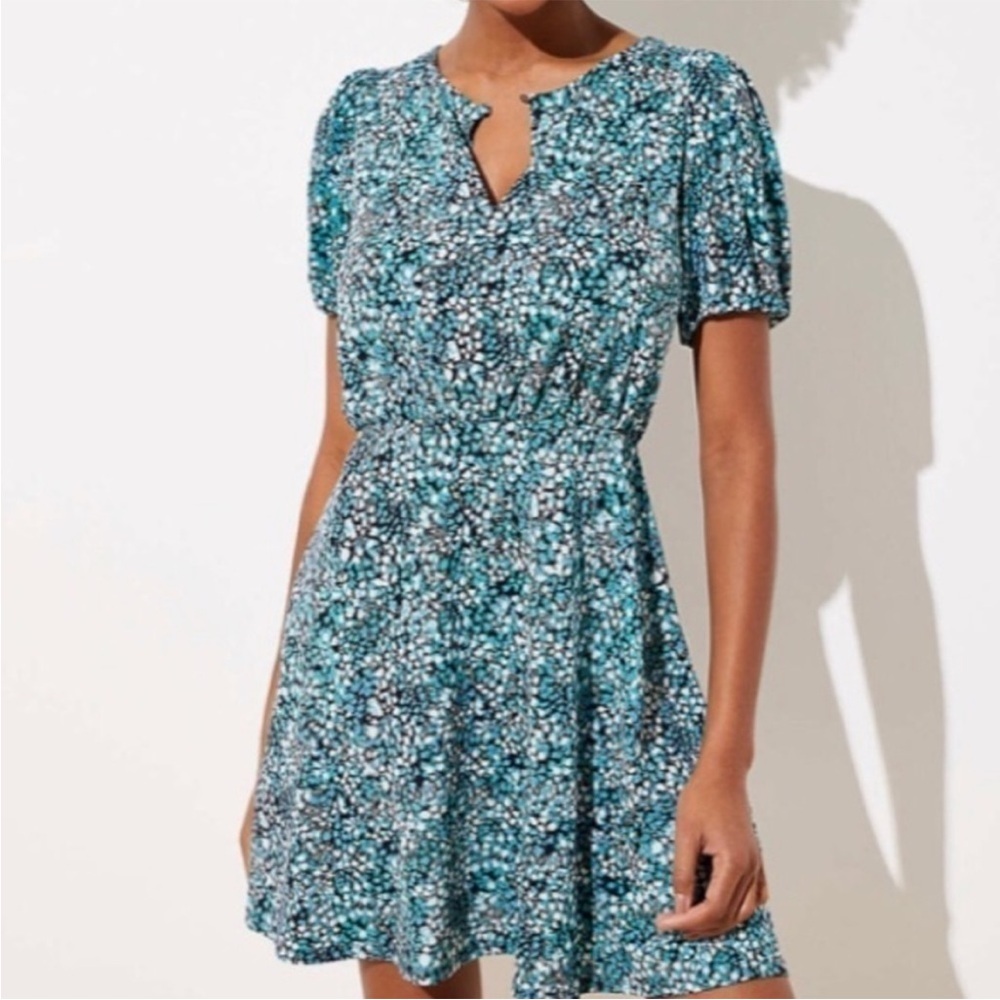 Loft Blue Floral Dress